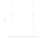 Preview: Minimalistische LED Deckenlampe 100×28 cm in rechteckiger Form – Pendelleuchte RAM-H-1